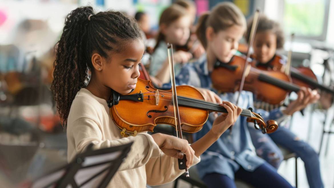 Musikunterricht, der Kinder begeistert.